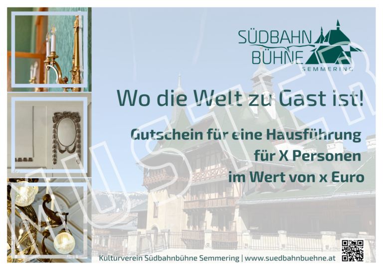 Gutschein Vorlage mit Fots vom Südbahnhotel
